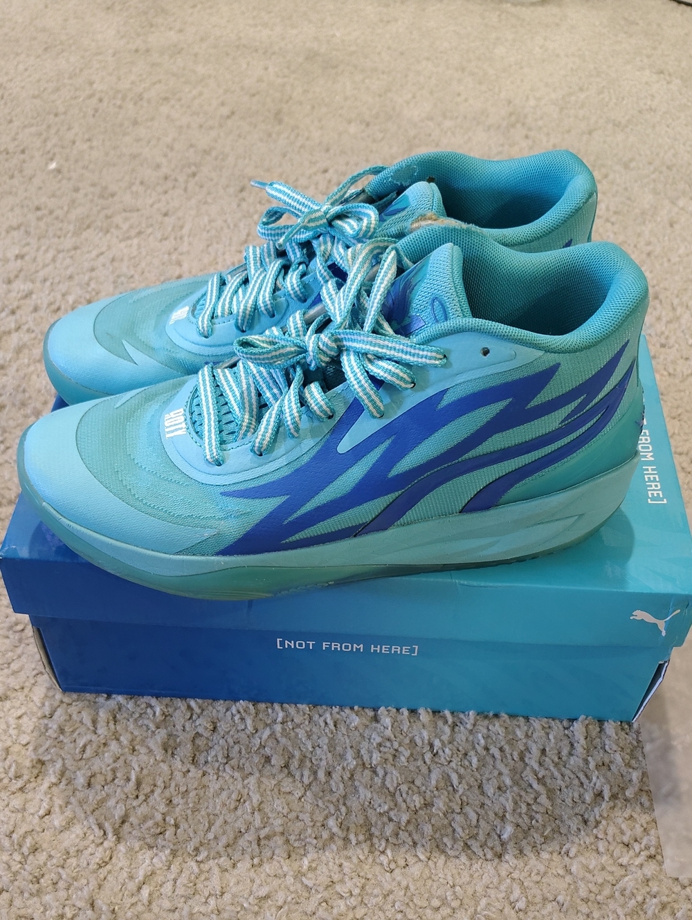 Puma Aqua Teal Running Shoes with Blue Accents